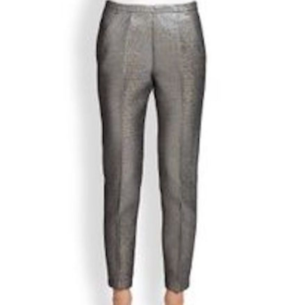 MSGM dress pants multicolor metallic silver i44 M